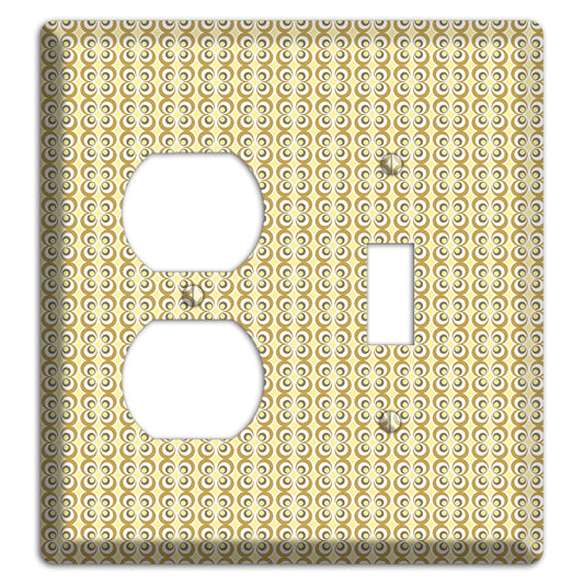 Yellow Offset Bullseye Duplex / Toggle Wallplate