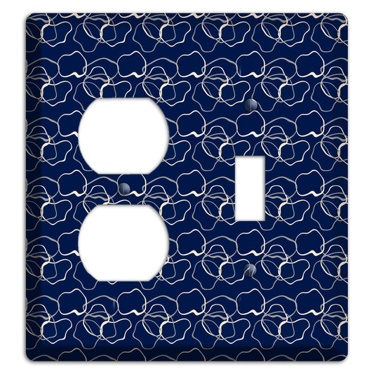 Blue with Irregular Circles Duplex / Toggle Wallplate