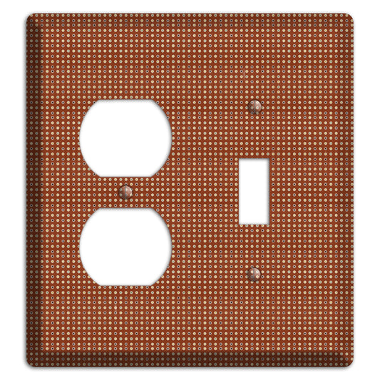 Maroon Weave Duplex / Toggle Wallplate