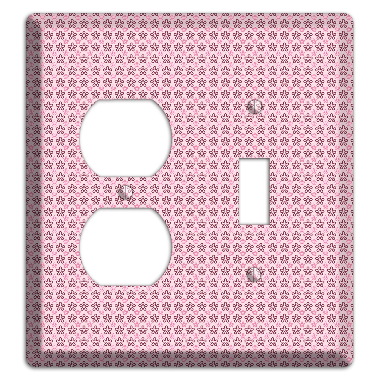 Pink Tiny Floral Duplex / Toggle Wallplate