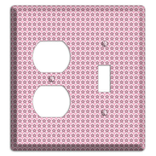 Pink Tiny Floral Duplex / Toggle Wallplate