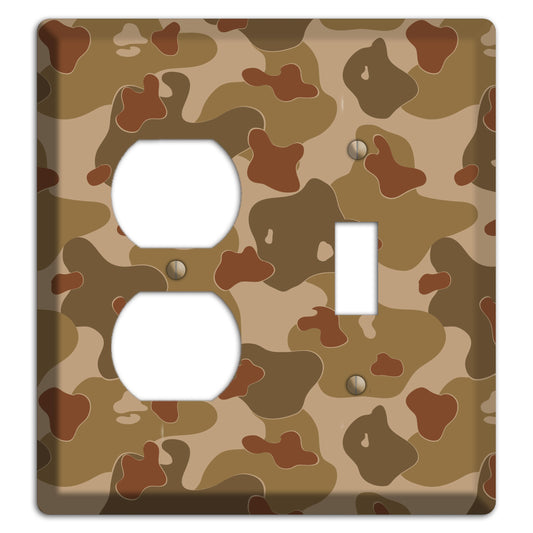 Earth Brown Camo Duplex / Toggle Wallplate