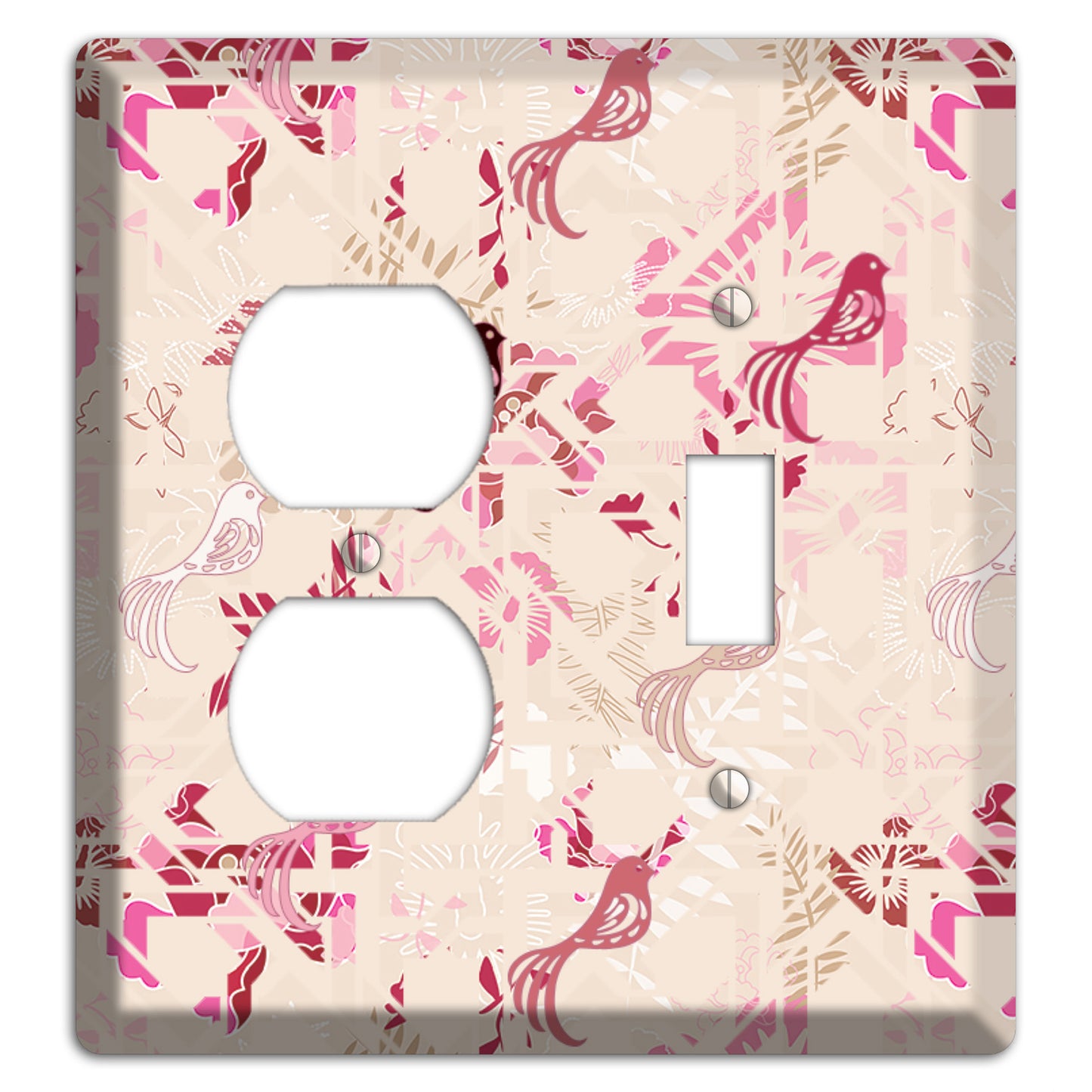 Floral Songbirds Duplex / Toggle Wallplate