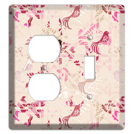 Floral Songbirds Duplex / Toggle Wallplate