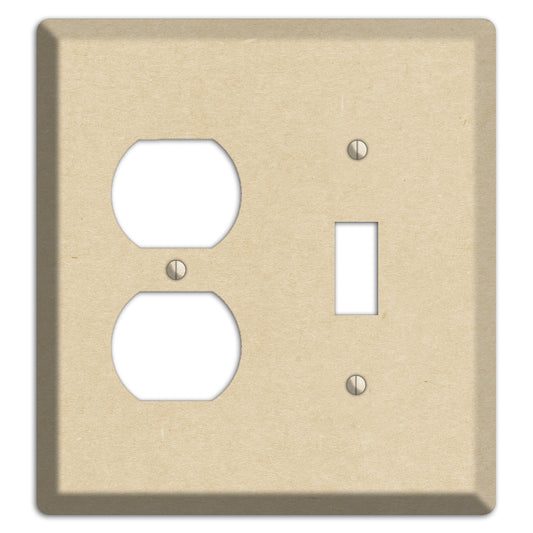 Double Pearl Lusta Kraft Duplex / Toggle Wallplate