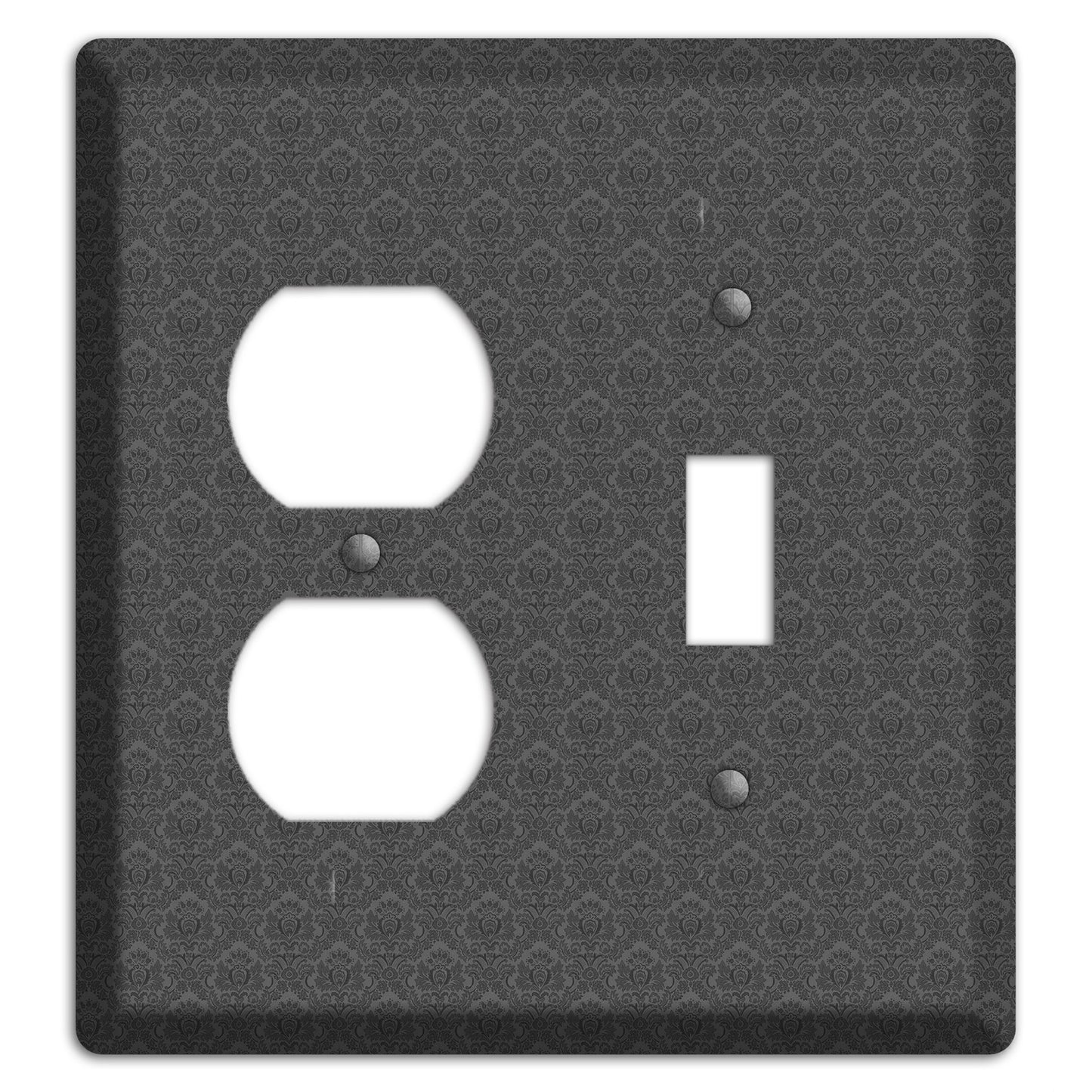 Dark Grey Cartouche Duplex / Toggle Wallplate