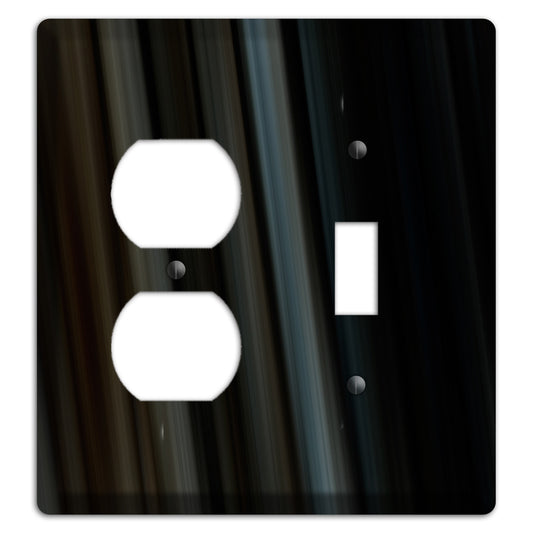 Black Ray of Light Duplex / Toggle Wallplate