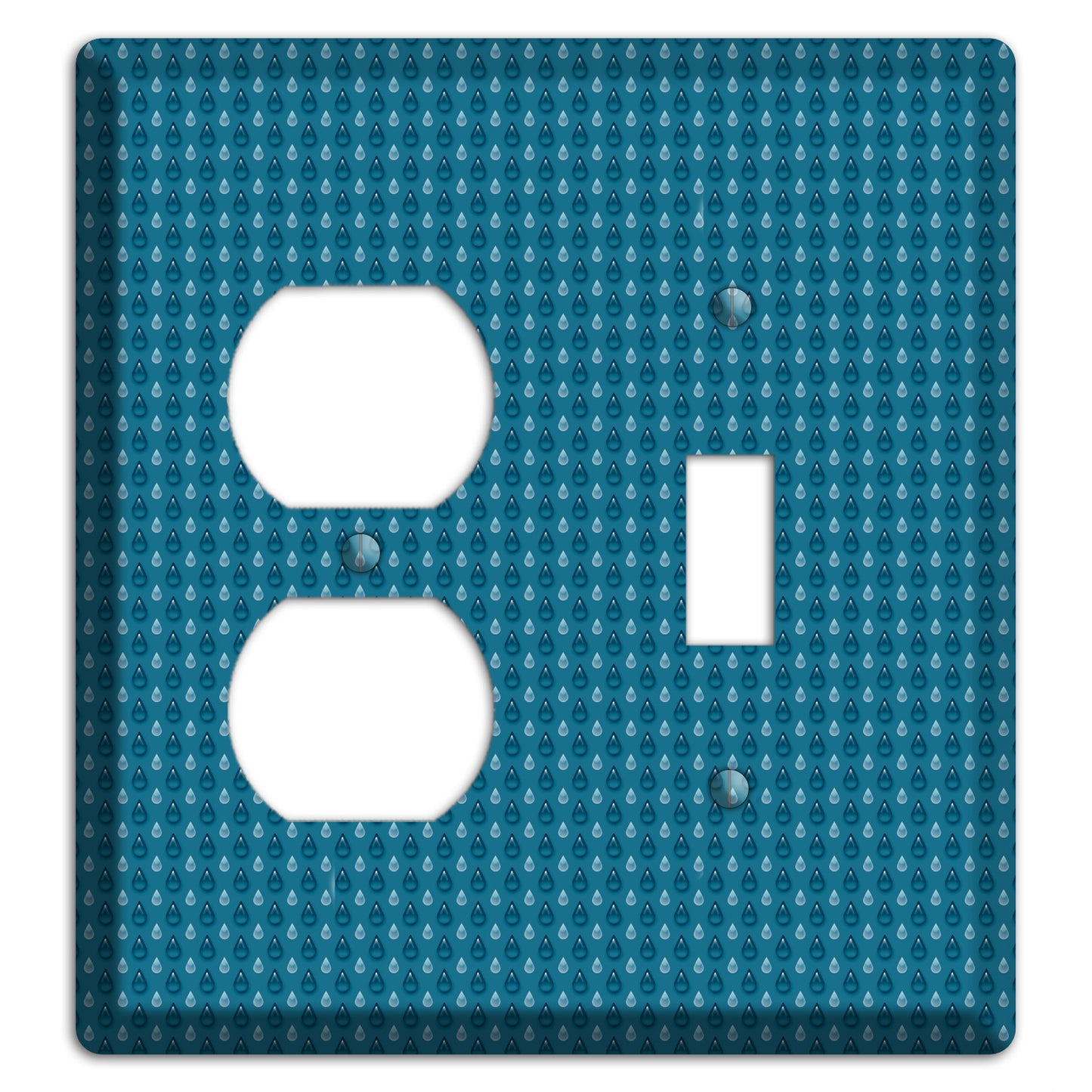 Blue Drops Duplex / Toggle Wallplate