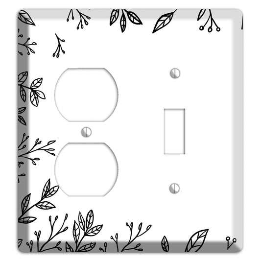 Hand-Drawn Floral 29 Duplex / Toggle Wallplate