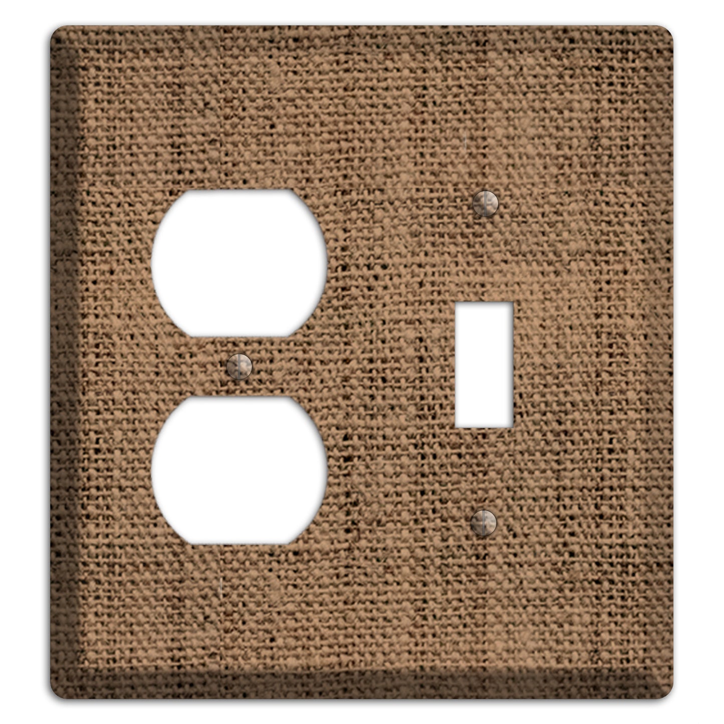 Beaver Burlap Duplex / Toggle Wallplate