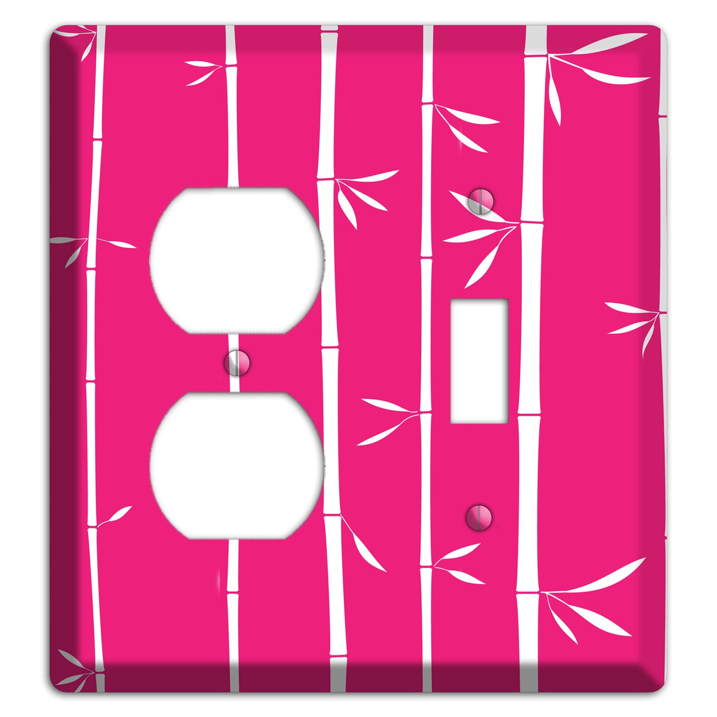 Pink Bamboo Duplex / Toggle Wallplate