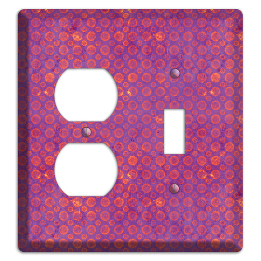 Purple and Pink Circles Duplex / Toggle Wallplate