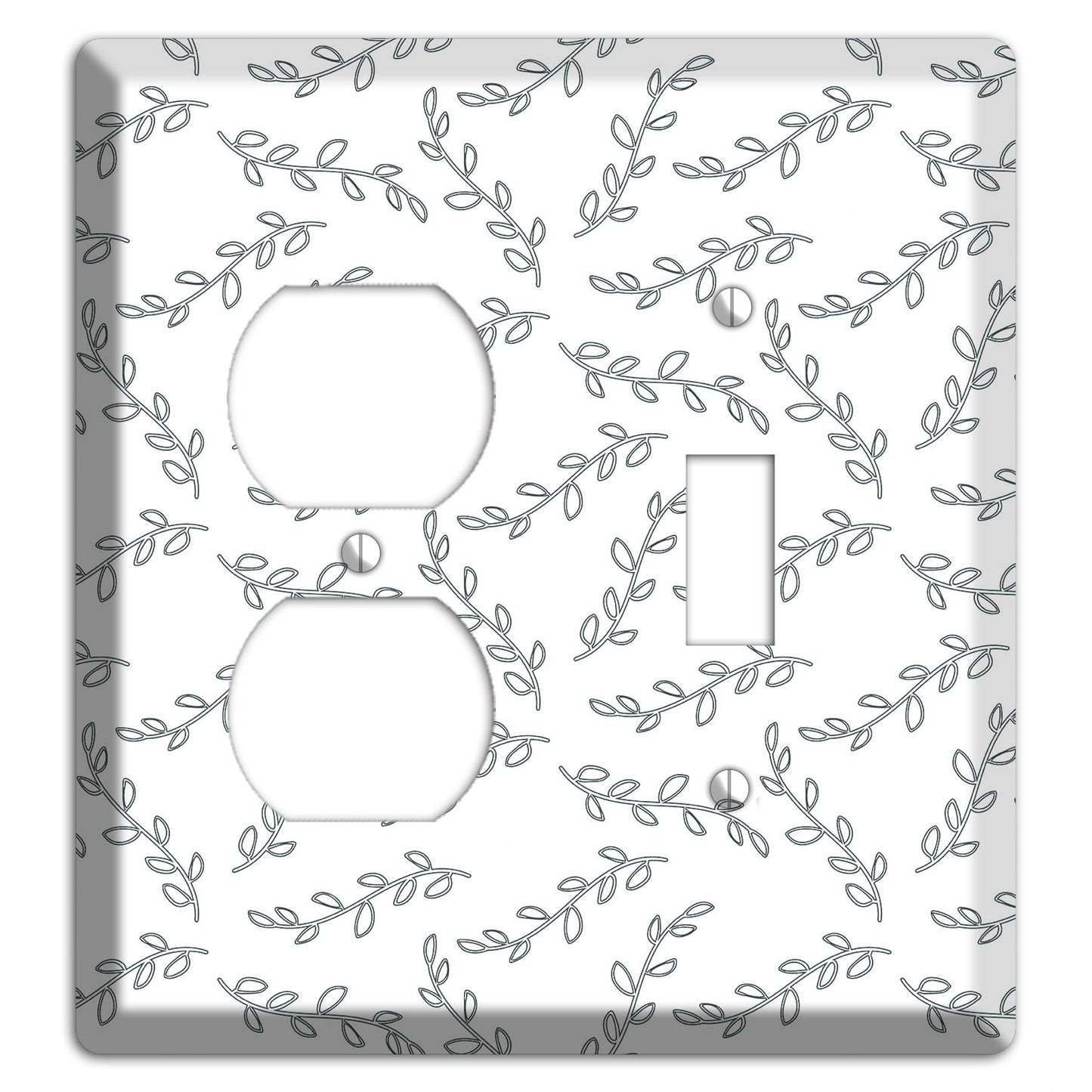 Leaves Style CC Duplex / Toggle Wallplate