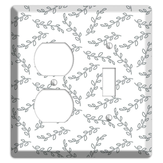 Leaves Style CC Duplex / Toggle Wallplate