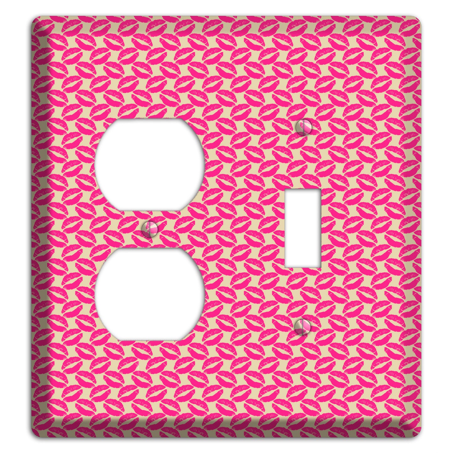 Pink Kisses Duplex / Toggle Wallplate