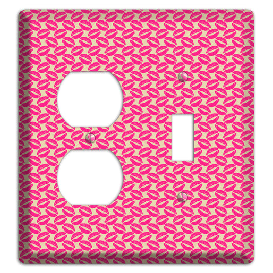 Pink Kisses Duplex / Toggle Wallplate