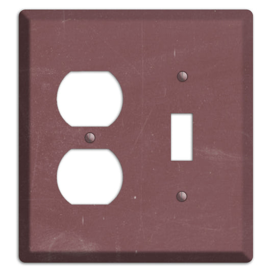 Chalk Dark Maroon Duplex / Toggle Wallplate