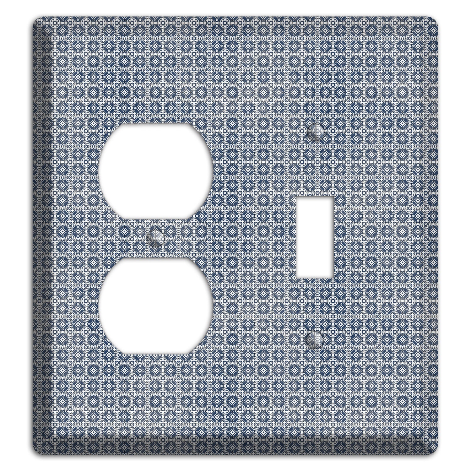 Multi Grey Arabesque Duplex / Toggle Wallplate