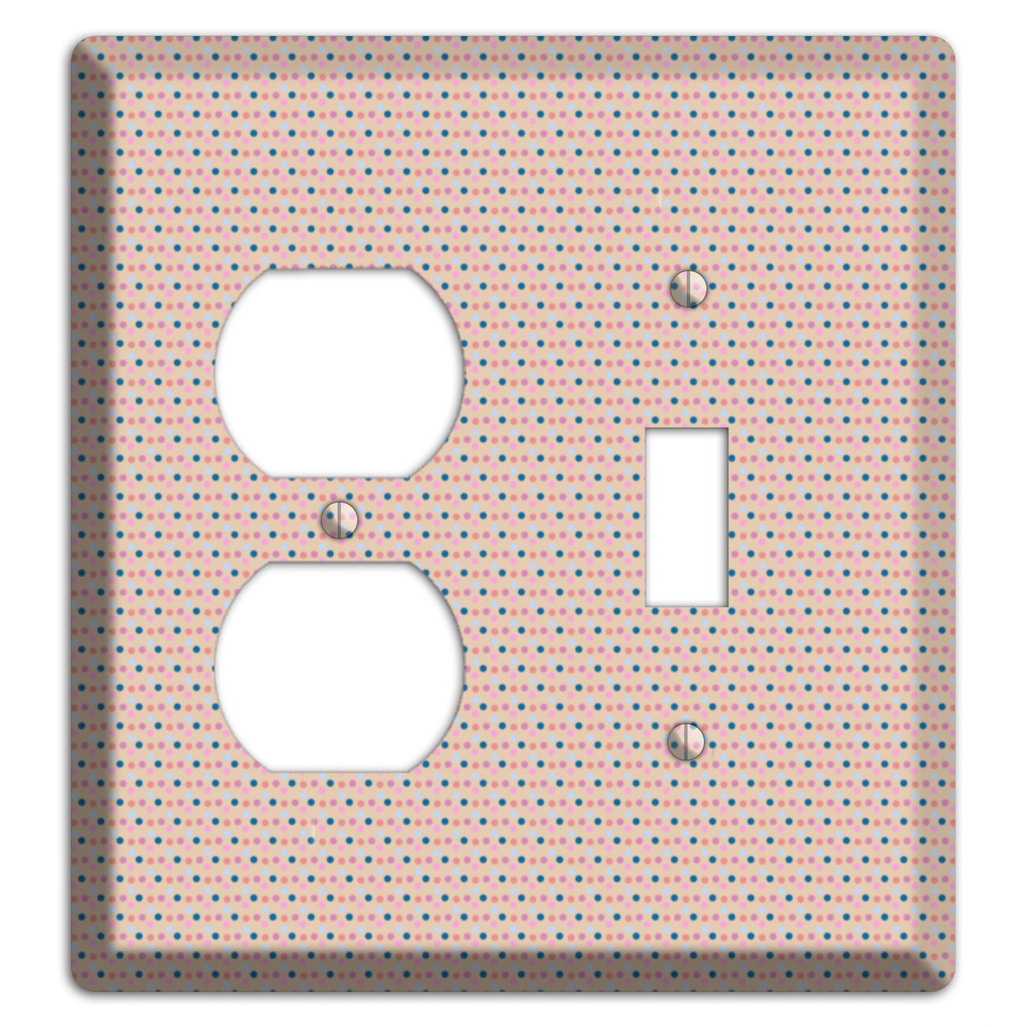 Multi Dusty Pink Tiny Dots Duplex / Toggle Wallplate