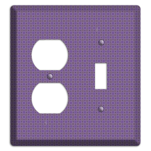 Multi Purple Tiled Duplex / Toggle Wallplate