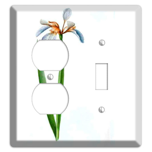 White Iris 2 Duplex / Toggle Wallplate