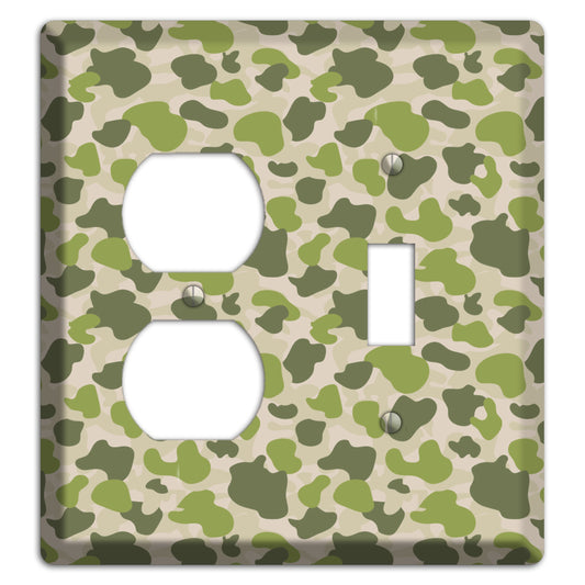 Jungle Green Parachute Camo Duplex / Toggle Wallplate