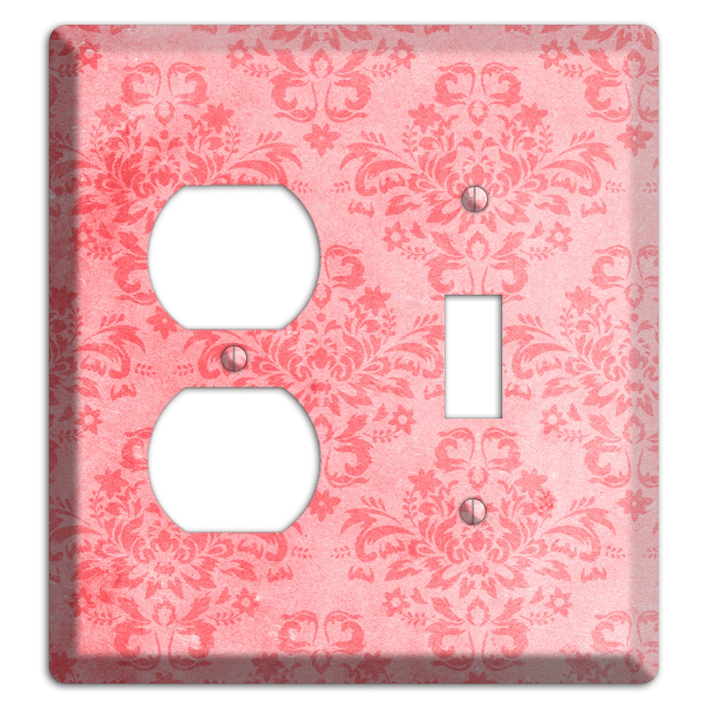 Rose Bud Soft Coral Duplex / Toggle Wallplate