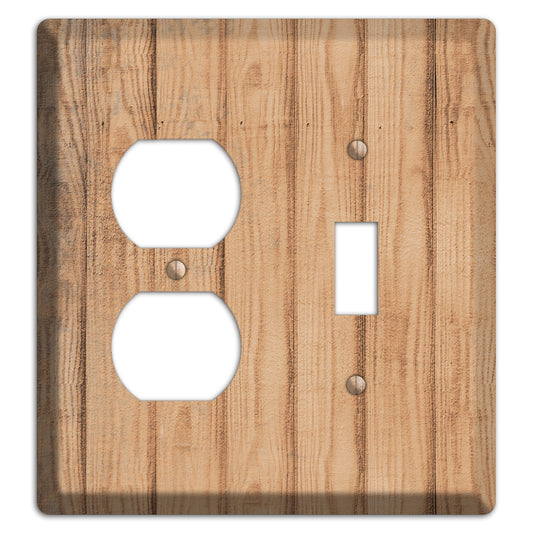 Tan Weathered Wood Duplex / Toggle Wallplate