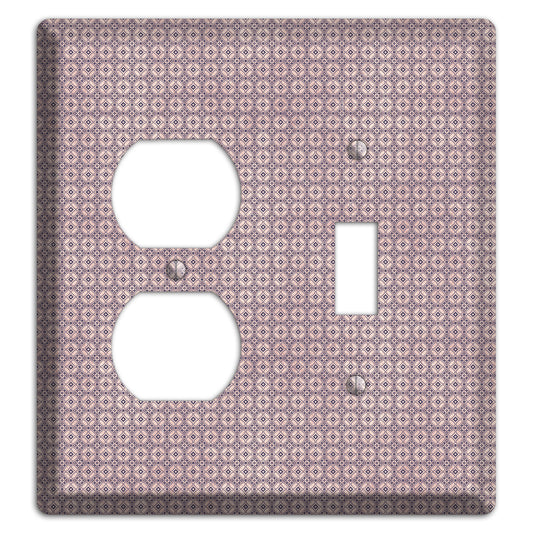 Multi Dusty Mauve Arabesque Duplex / Toggle Wallplate