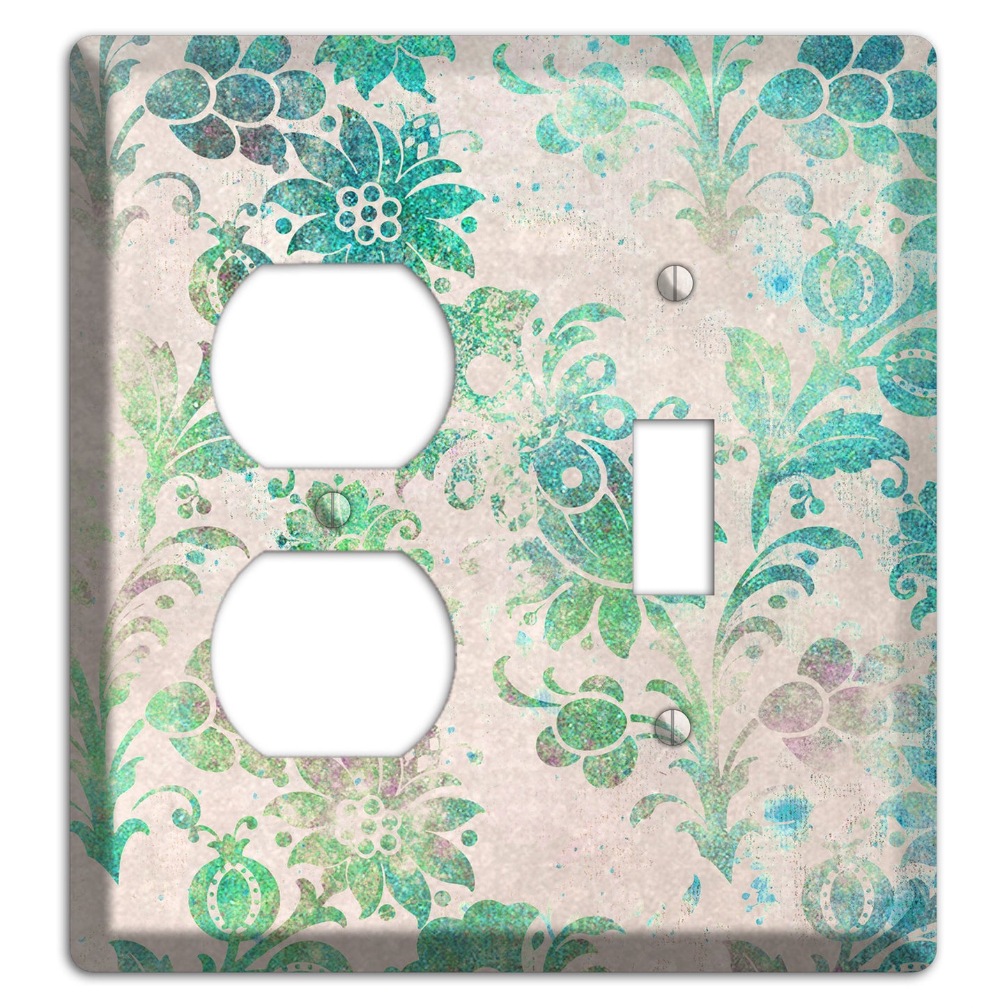 Acapulco Whimsical Damask Duplex / Toggle Wallplate