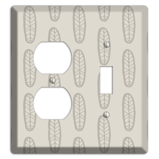 Simple Scandanavian Style K Duplex / Toggle Wallplate