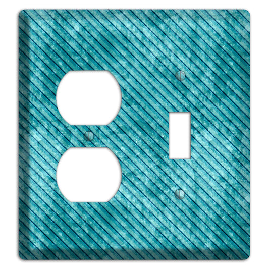 Turquoise Denim Duplex / Toggle Wallplate