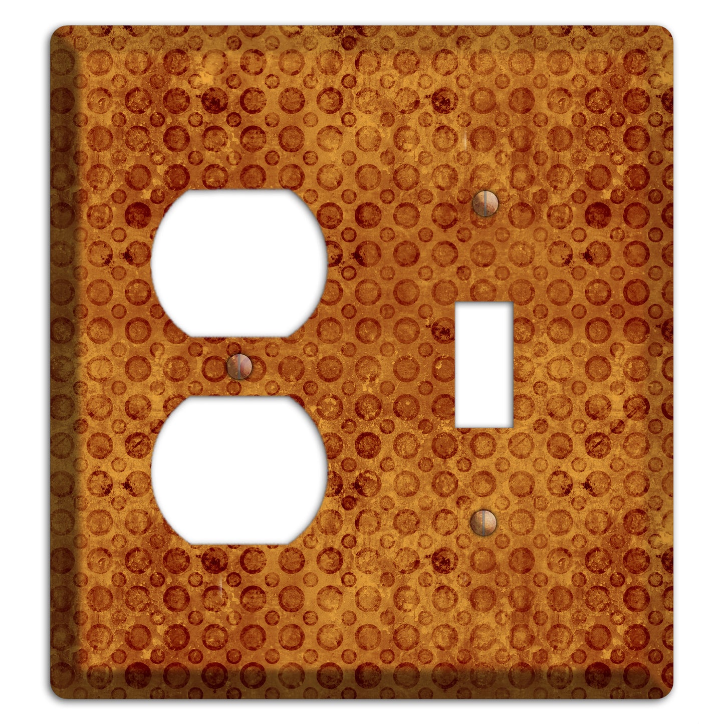 Maroon Circles Duplex / Toggle Wallplate