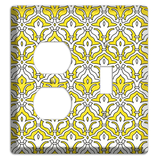 Yellow Scallop Tapestry Duplex / Toggle Wallplate