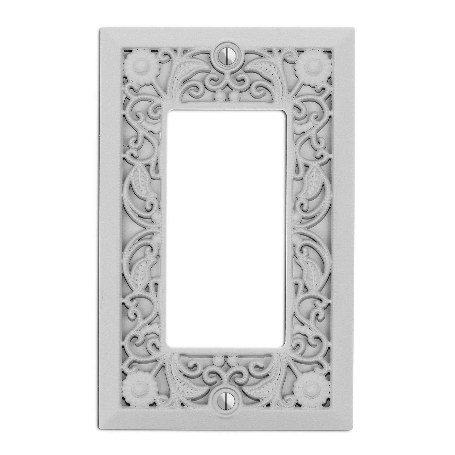 Gray Filigree Shabby Chic 1 Rocker (GFI):Wallplatesonline.com