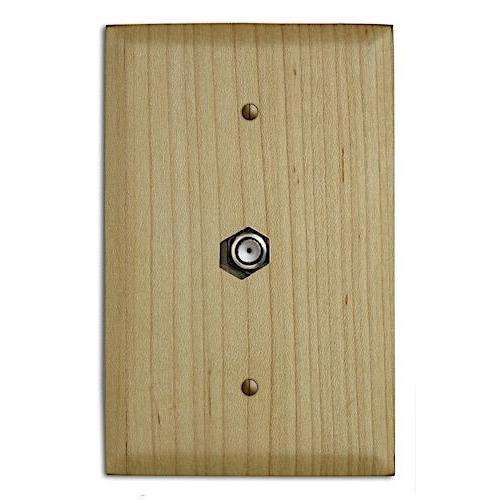 Maple Wood Cable Hardware with Plate:Wallplates.com