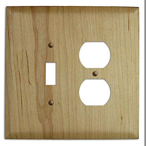 Maple Wood Toggle / Duplex Outlet Cover Plate:Wallplates.com