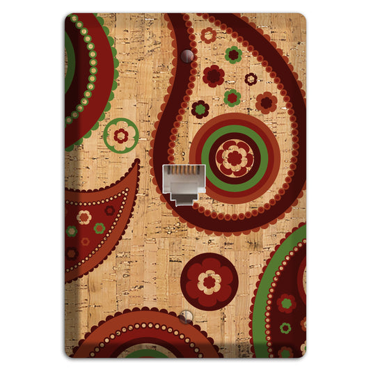 Paisley Cork Phone Wallplate