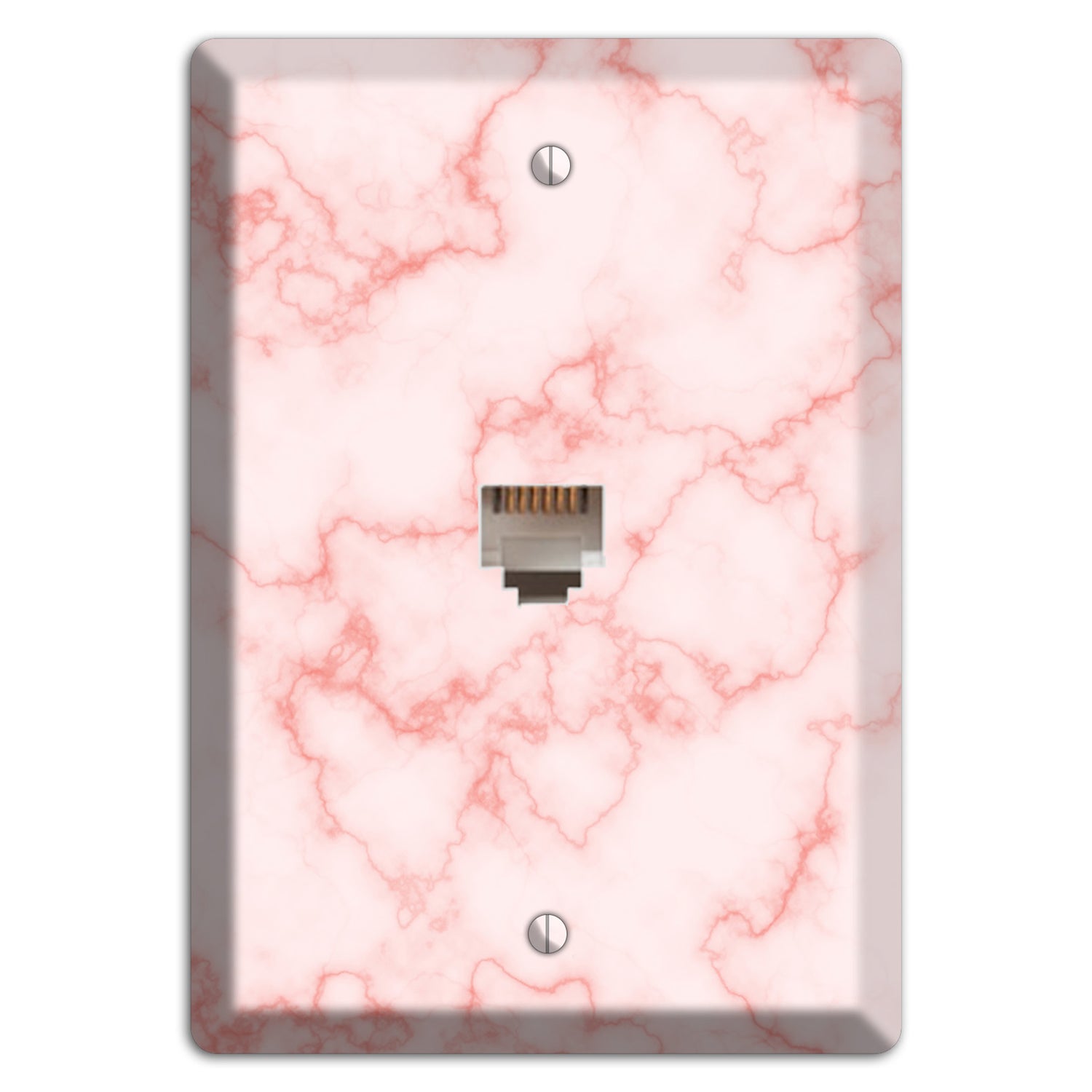 Pink Stained Marble Phone Wallplate