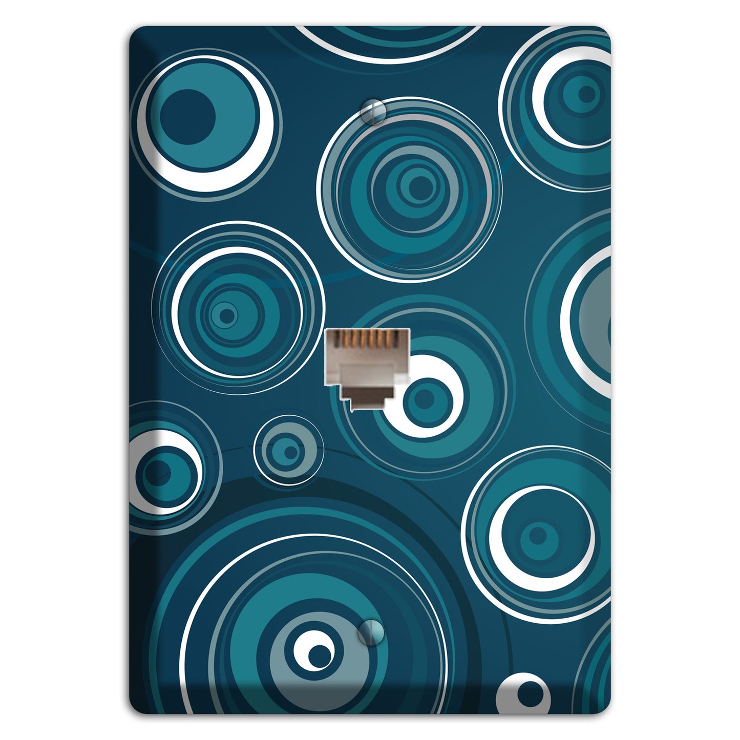 Blue Circles Phone Wallplate