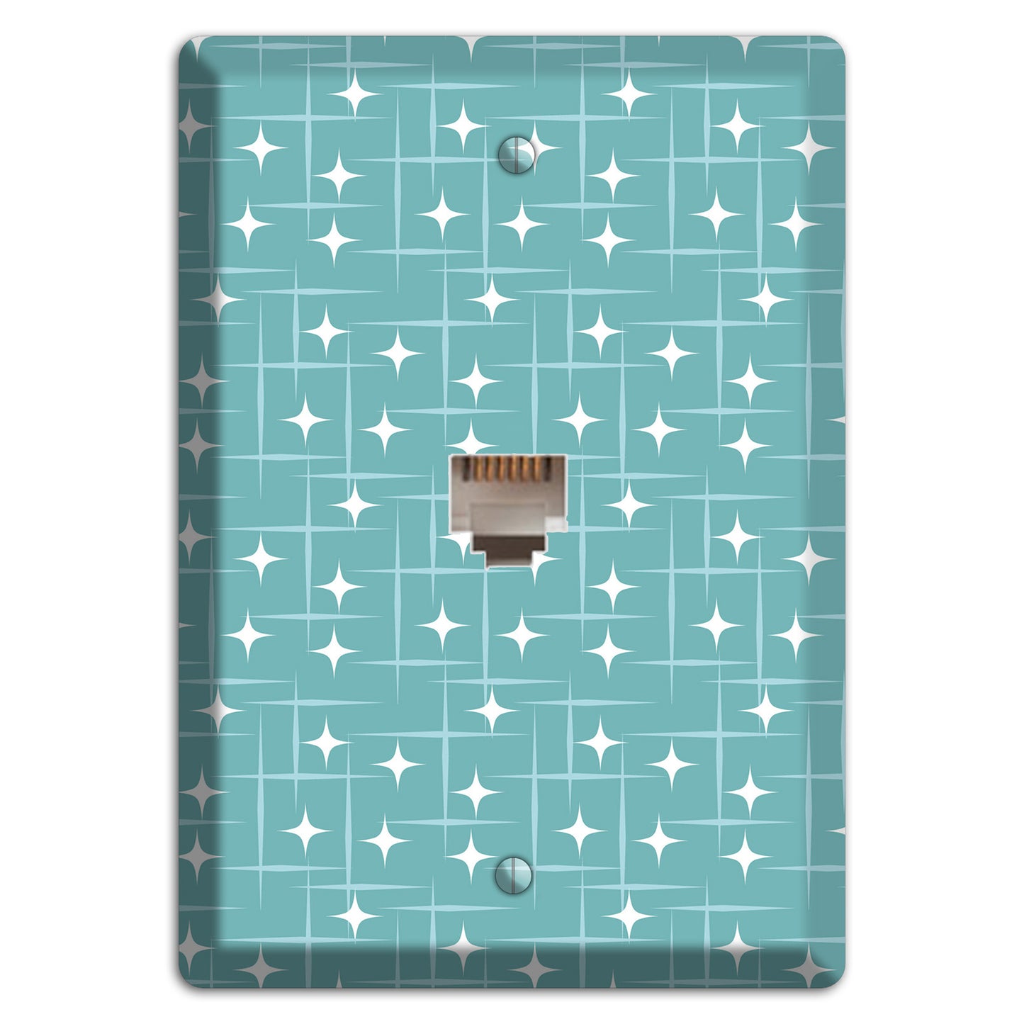 Blue Star Burst Phone Wallplate