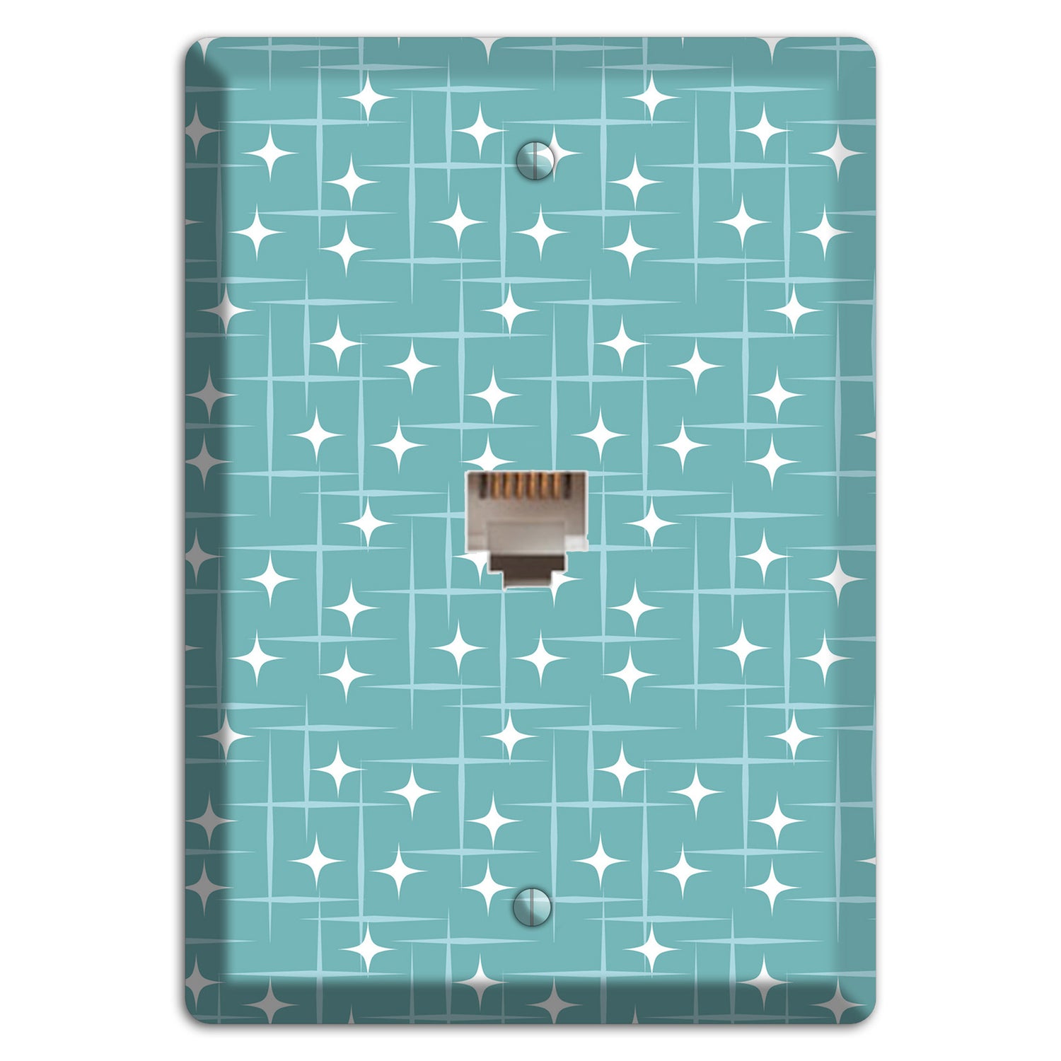 Blue Star Burst Phone Wallplate