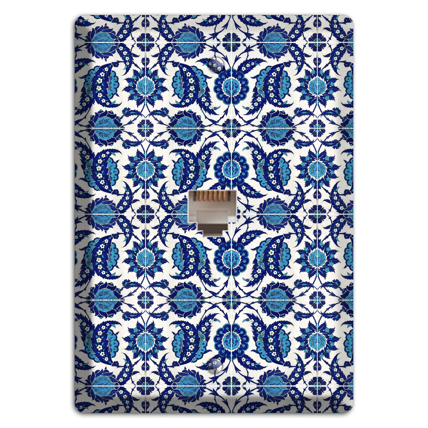 Ornate Paisley Tile Phone Wallplate