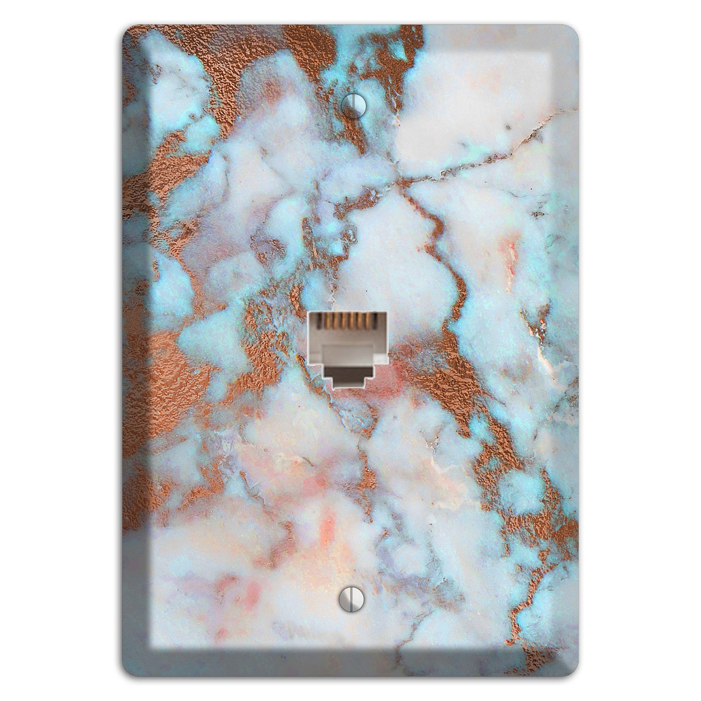 Regent St Blue Marble Phone Wallplate