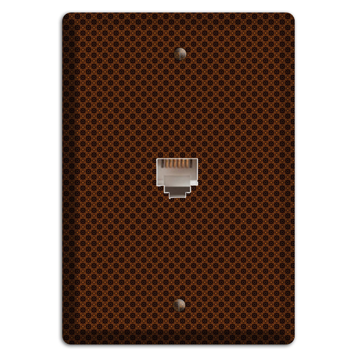 Brown Geometric Phone Wallplate