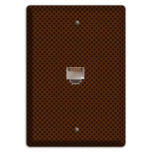 Brown Geometric Phone Wallplate