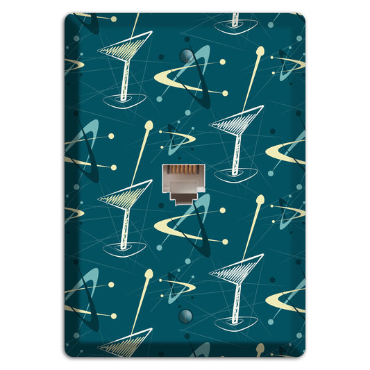 Navy Cocktail Hour Phone Wallplate