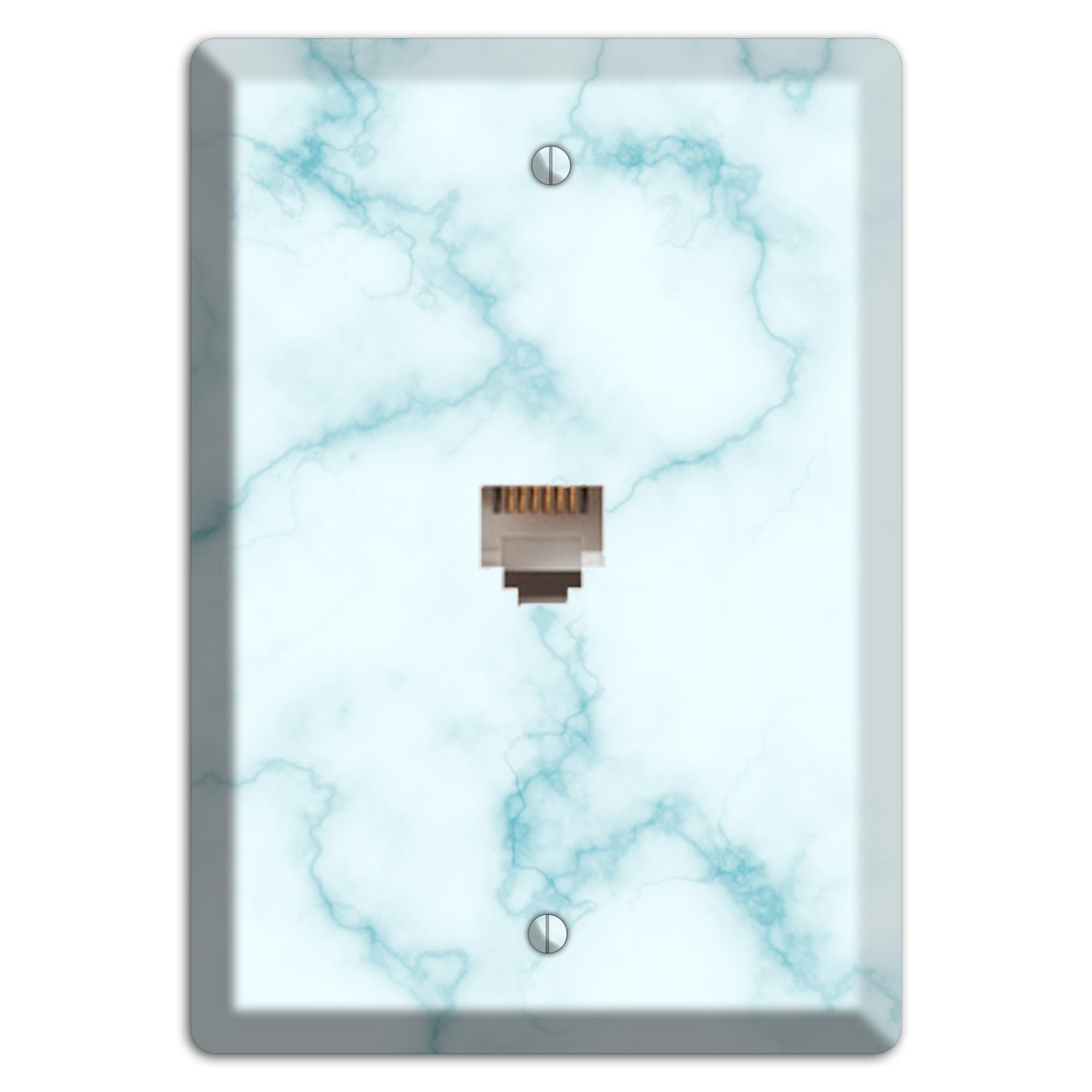 Blue Stained Marble Phone Wallplate