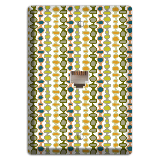 Multi Olive and Mustard Bead and Reel Phone Wallplate