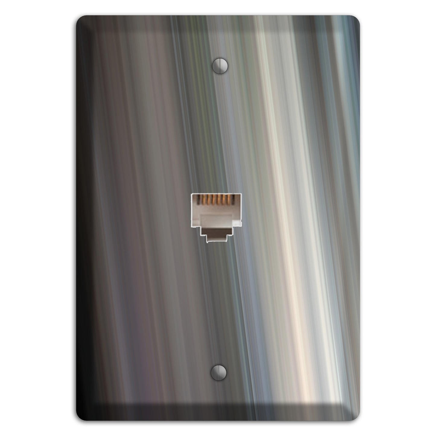 Blue Grey Ray of Light Phone Wallplate